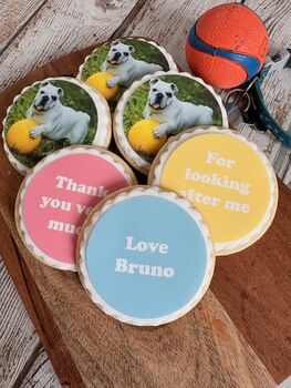Dog Walker Pet Sitter Thank You Edible Photo Biscuit Giftbox, 2 of 7