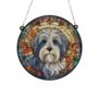 Tibetan Terrier Stained Glass Effect Suncatcher, thumbnail 2 of 6