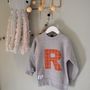 Kids And Babies Personalised Grey Letter Sweatshirt, thumbnail 7 of 11