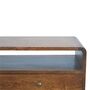 Modern Curved Chestnut Console Table, thumbnail 8 of 12