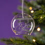 Personalised Cycling Christmas Glass Dome Bauble, thumbnail 2 of 3