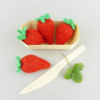 Strawberry Crocheted Toy, 5 of 9