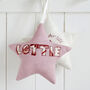 Personalised Hanging Star Gift For New Baby Girl, Christening Or Birthday, thumbnail 1 of 12