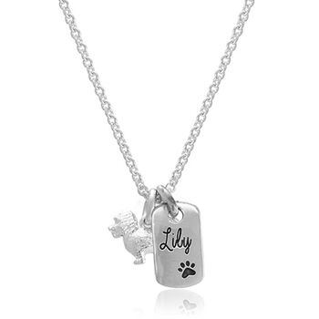 Shih Tzu Personalised Silver Necklace, 9 of 10
