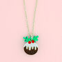 Christmas Pudding Charm Necklace, thumbnail 3 of 5