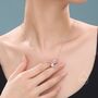 Sterling Silver Opal Wave Pendant Necklace, thumbnail 5 of 12