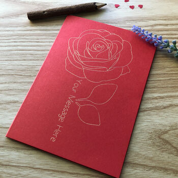 Personalised Red Rose Gold Foil Birthday Card, 8 of 8
