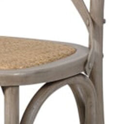 French Grey X Back Dining Chair, 6 of 8