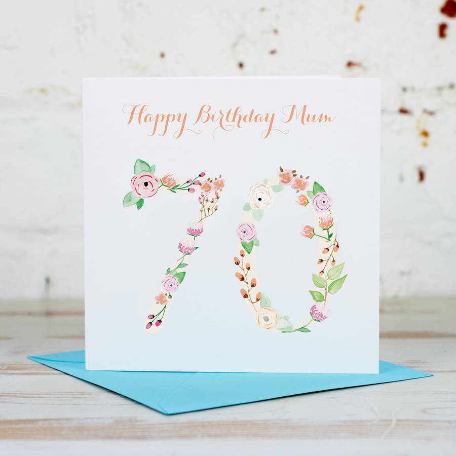 personalised 70th birthday card by yellowstone art boutique ...