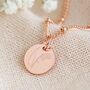 Personalised Small Birth Flower Disc Charm Necklace, thumbnail 5 of 11