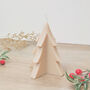 Beige Christmas Tree Candle Minimalist Christmas Decor, thumbnail 6 of 9