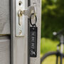 Long Black Metal Keyring 'The Bike Shed' | Father's Day | Key Accessory | Gift For Dad, thumbnail 1 of 3