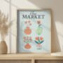 Flower Market Art Print, Home Decor, Botanical Print, thumbnail 2 of 4