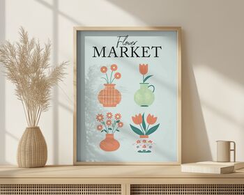 Flower Market Art Print, Home Decor, Botanical Print, 2 of 4