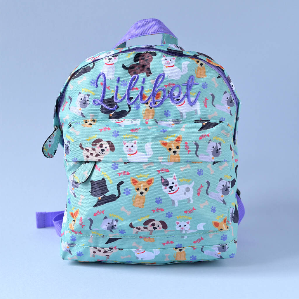 Personalised Kids Cat And Dog Backpack, 1 of 7