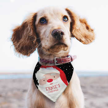 Personalised Santa Dog Bandana, 2 of 3