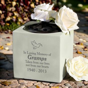 Personalised Dove Memorial Vase, 2 of 3