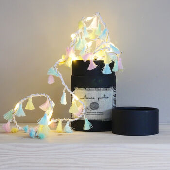 Colourful Tassel Fairy Lights Easter Table Decoration, 3 of 5