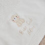 Personalised Biscuit Bear Ivory Shawl, thumbnail 3 of 4