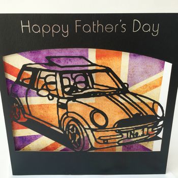 Fathers Day Card Laser Cut Vintage Mini, 2 of 7