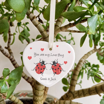 Valentine's Day Love Bug Ceramic Hanging Gift, 6 of 6