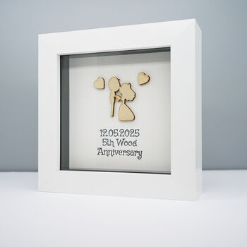 Personalised 5th Wood Anniversary Frame Gift, 2 of 4