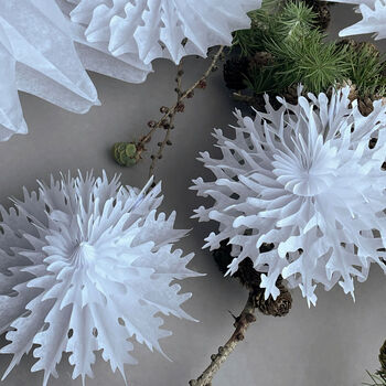 Fold Paper Snowflake Decorations Pack Of Three, 4 of 4
