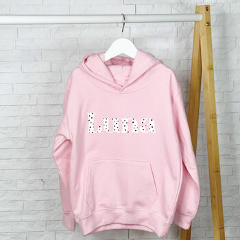 Personalised Girls Spotty Hoody, 3 of 3