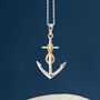Personalised Sterling Silver Infinity Anchor Necklace, thumbnail 1 of 9