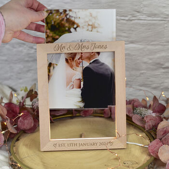 Wedding Or Anniversary Photo Light Up LED Picture Frame, 2 of 4