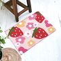Luxury Thick Absorbent Strawberry Bathroom Mat, thumbnail 4 of 8