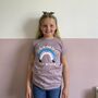 'Be Kind To Each Other' Rainbow Children's T Shirt, thumbnail 3 of 9