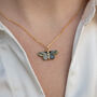 Deco Butterfly Blue Necklace, thumbnail 2 of 7