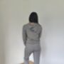 Personalised Pure Cashmere Grey Jumpsuit Hooded Onesie, thumbnail 7 of 11