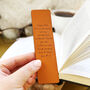 Personalised Meaningful Message Leather Bookmark, thumbnail 5 of 6