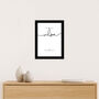 Personalised Mr And Mrs Wedding Print Elegant Keepsake Gift, thumbnail 3 of 7