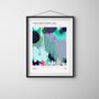 Oasis Music Inspired Abstract Painting Art Print, thumbnail 2 of 3