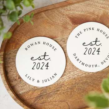 New Home Est Year Coaster Gift, 2 of 3