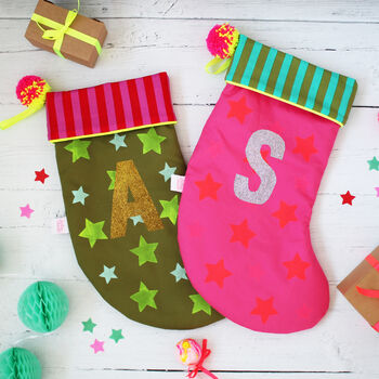Personalised Bright Christmas Stocking, 5 of 7