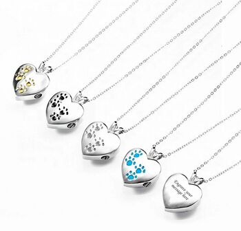 Personalised Heart Pet Urn, Ashes Necklace, 3 of 7