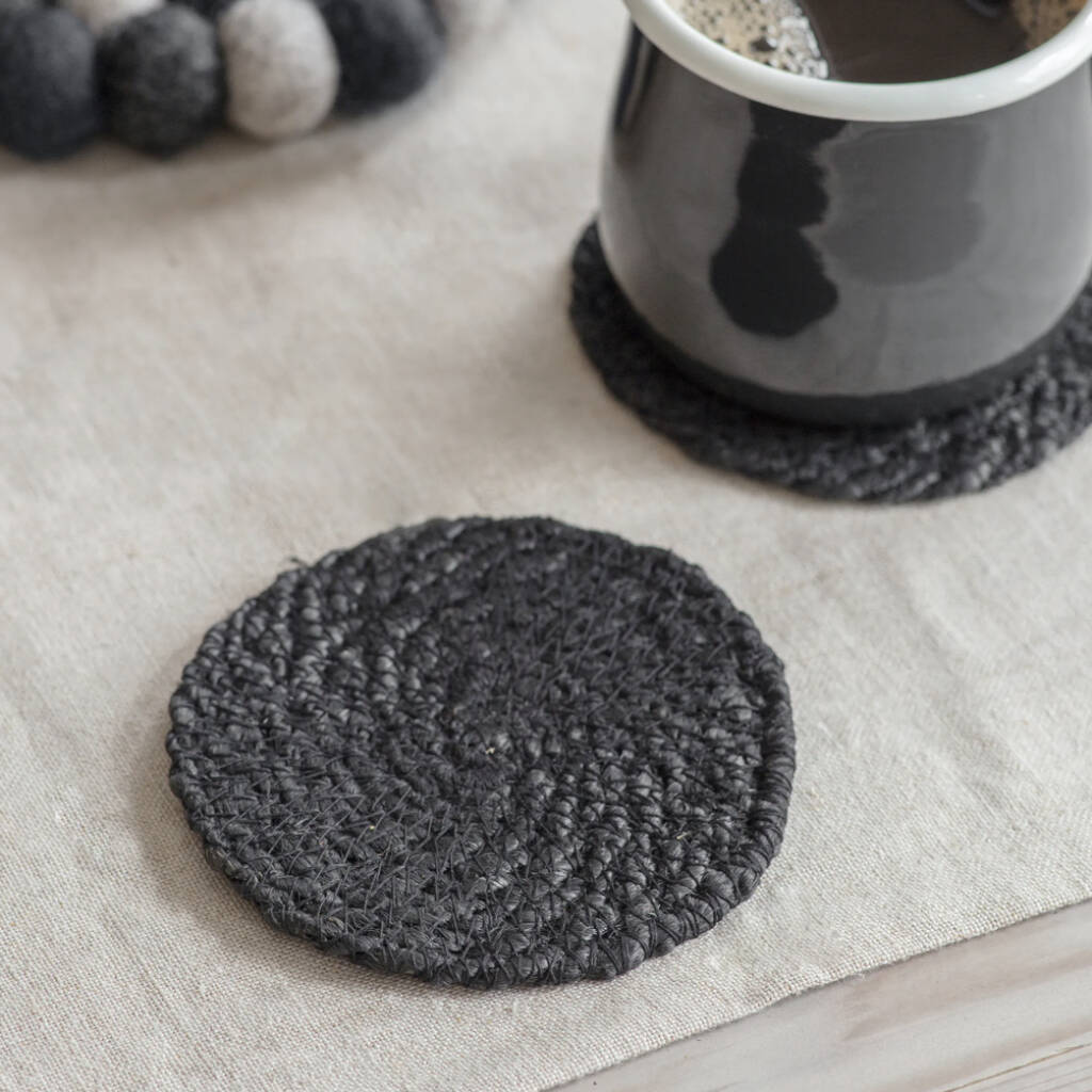 Set Of Four Jute Coasters By all things Brighton beautiful