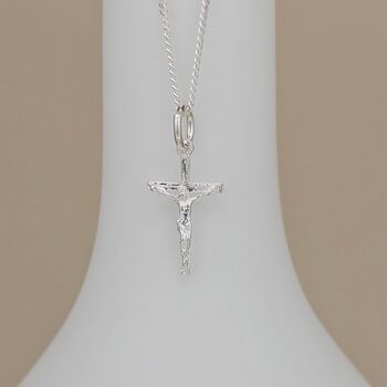 Personalised Sterling Silver Mini Crucifix Necklace, 5 of 6