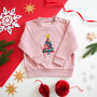 Liberty Of London Christmas Tree Children's Jumper Pink, thumbnail 1 of 8