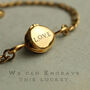 Gold Personalized Locket Bracelet, thumbnail 5 of 9