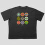 Watford Football Beer Mats Oversized T Shirt, thumbnail 1 of 8