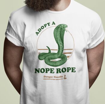 Funny Snake T Shirt, Adopt A Nope Rope, 2 of 6