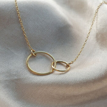 Gold Filled Interlocking Circle Family Connection Necklace, 3 of 9