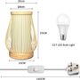 Bamboo Lampshade With Wooden Based Table Lamp, thumbnail 2 of 6