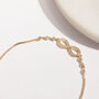 Gold Coloured Delicate Infinity Bracelet, thumbnail 1 of 3