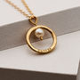 Personalised Pearl And Circle Necklace, thumbnail 3 of 7
